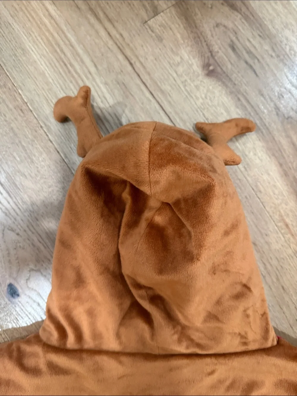 Comfy Brown Reindeer Kids Hoodie Costume with Cream Belly